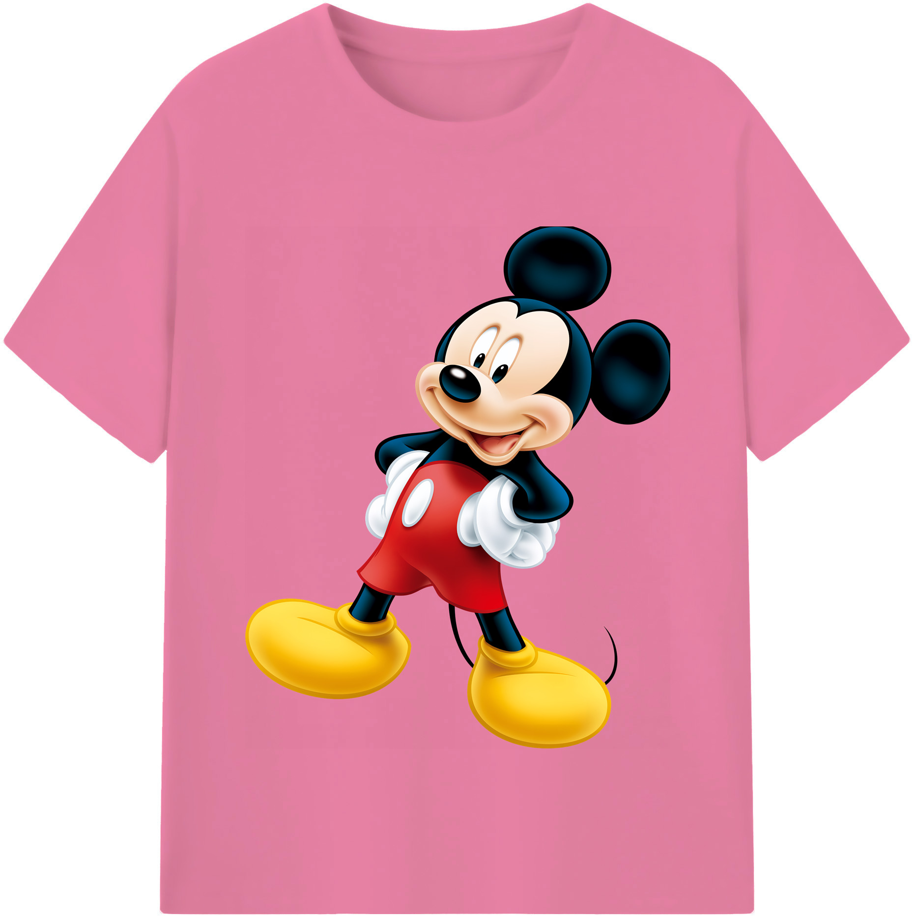 （画像用） ミッキーマウス Mickey Mouse 綿100％半袖Tシャツ（フロントプリント）